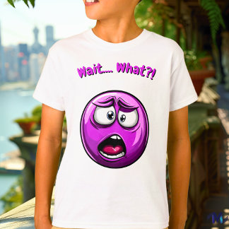 Lila Emoji schockiert - Spaß und expressives Desig T-Shirt