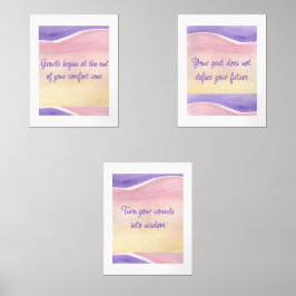 Lila Empowerment-Serie Print-Set Bilderwand Sets