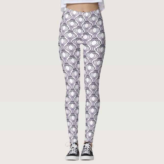 Lila Endmuster Leggings (Vorderseite)
