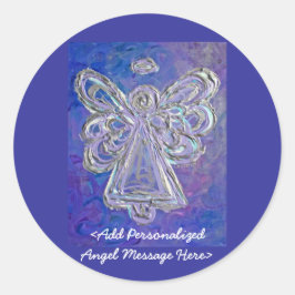 Lila Engel Wings Stickers mit benutzerdefinierten 