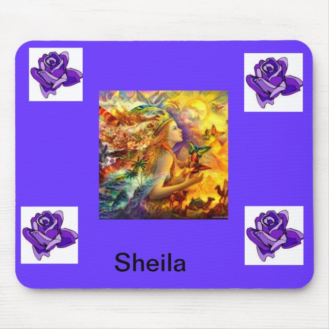 lila EngelsMausunterlage Mousepad (Vorne)