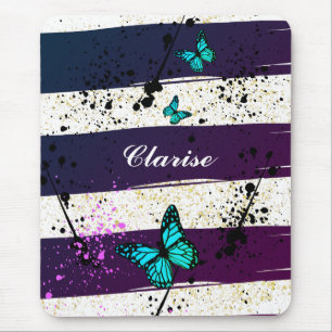 Lila Ephemera-Farbkunst Mousepad