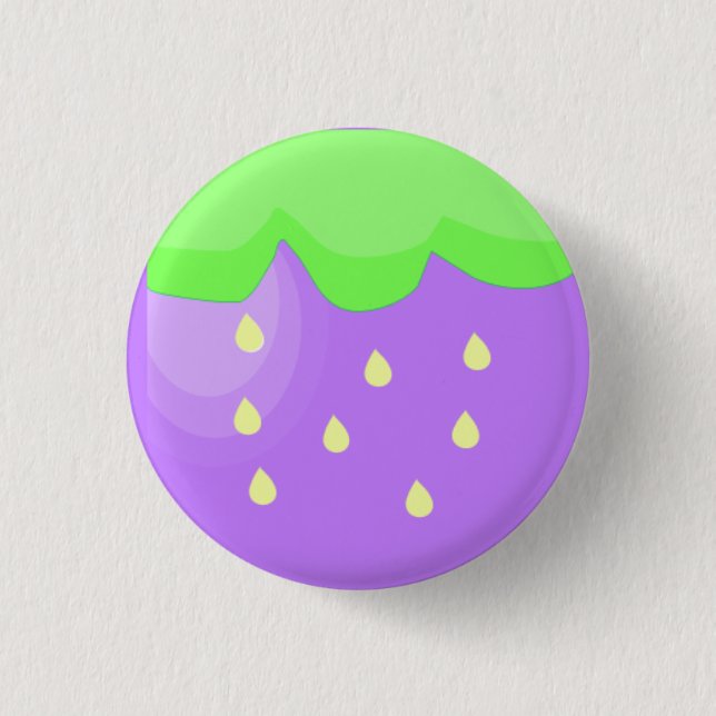 lila Erdbeere! Button (Vorderseite)