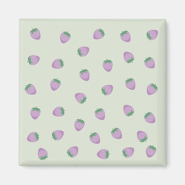 Lila Erdbeeren Magnet (Vorne)