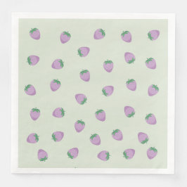 Lila Erdbeermuster Serviette