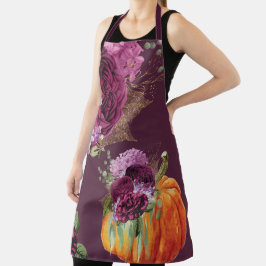 Lila Erntedank Pumpkin Schürze