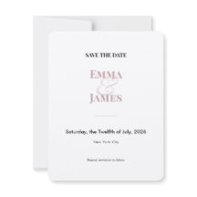 Lila Et-Zeichen Save-the-Date | Hochzeitskarte