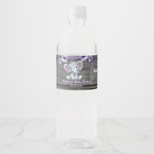 Lila Etikett der Elephant-Wasserflasche für Mädche