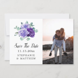 Lila Eukalyptus Botanisches Foto Hochzeit Save The Date