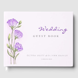 Lila Eustomas Hochzeit Gästebuch