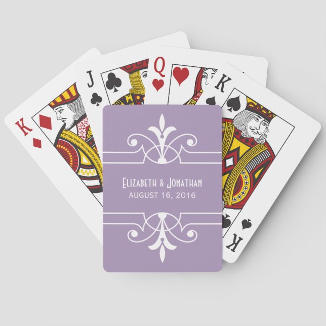 Lila Extravagante Spielkarten (Rückseite)