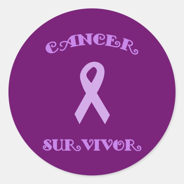 Lila Extravagante Survivor Stickers (Vorderseite)