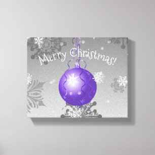 Lila Extravagante Weihnachtsschmuck Canvas Print Leinwanddruck