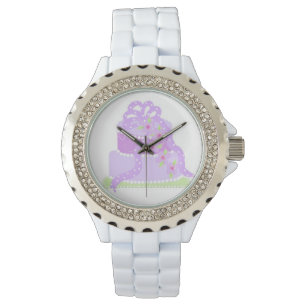 Lila Extravaganter Kuchen Armbanduhr