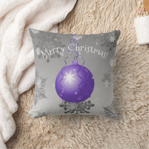 Lila Extravaganter Weihnachtsschmuck Kissen