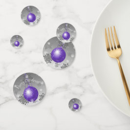 Lila Extravaganter Weihnachtsschmucktisch Confetti Konfetti
