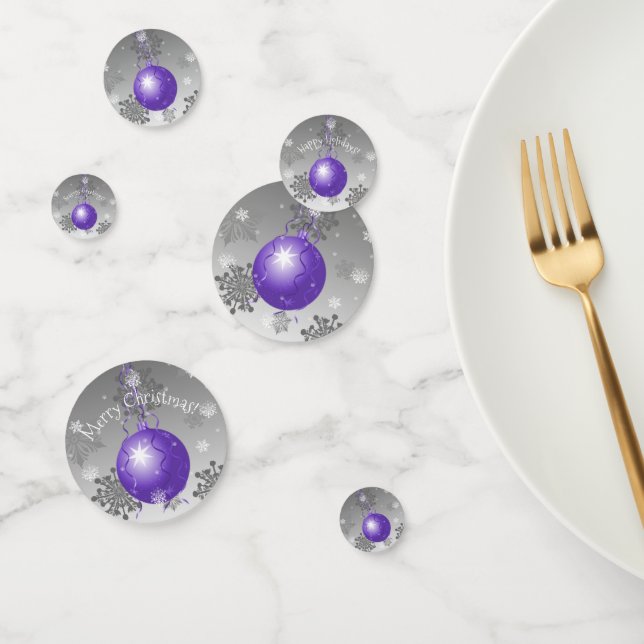 Lila Extravaganter Weihnachtsschmucktisch Confetti Konfetti (Gruppe)
