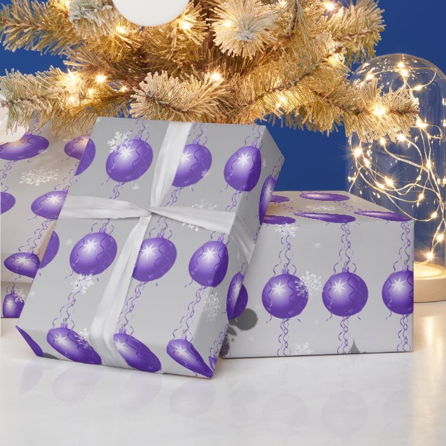 Lila Extravagantes Weihnachtsschmuckpapier Geschenkpapier (Feiertage)