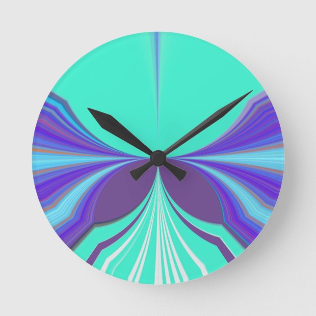 Lila Eyes.png Runde Wanduhr (Vorderseite)
