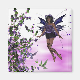 Lila Faibe mit Hummingbirds Magnet