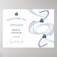 Lila Faith Floral Brautparty Willkommen