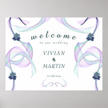 Lila Faith Mini Floral Wedding Willkommen