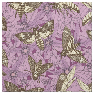 Lila Falkenhawkmoth Stoff