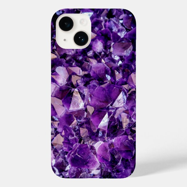 Lila Fall Amethyst Crystal Gemstone IPhone Case-Mate iPhone 14 Hülle (Rückseite)