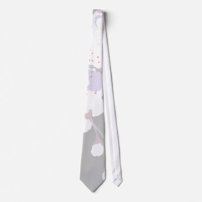 lila Fall Blumenstrauß Blume Sakura Nackenbänder Krawatte (Vorderseite)