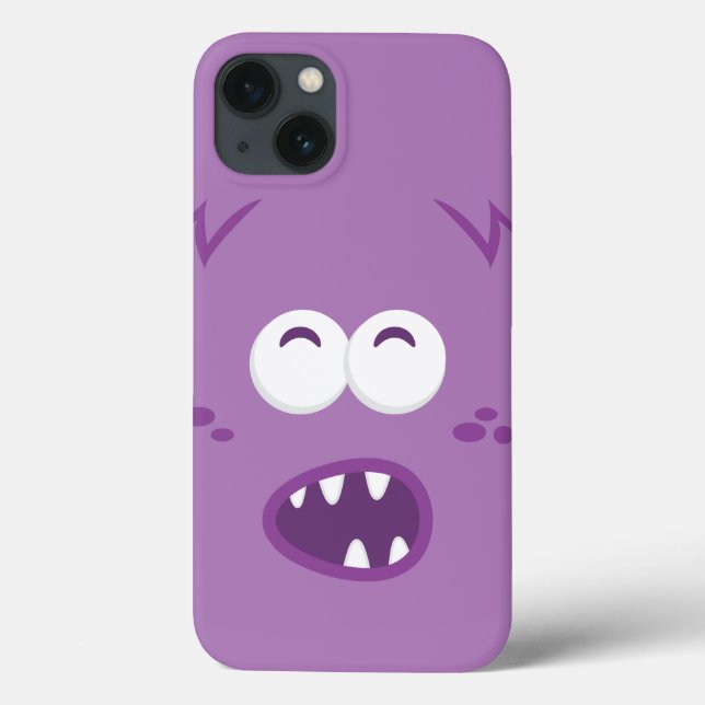 Lila Fall für das Monster-Gesicht Case-Mate iPhone Hülle (Rückseite)