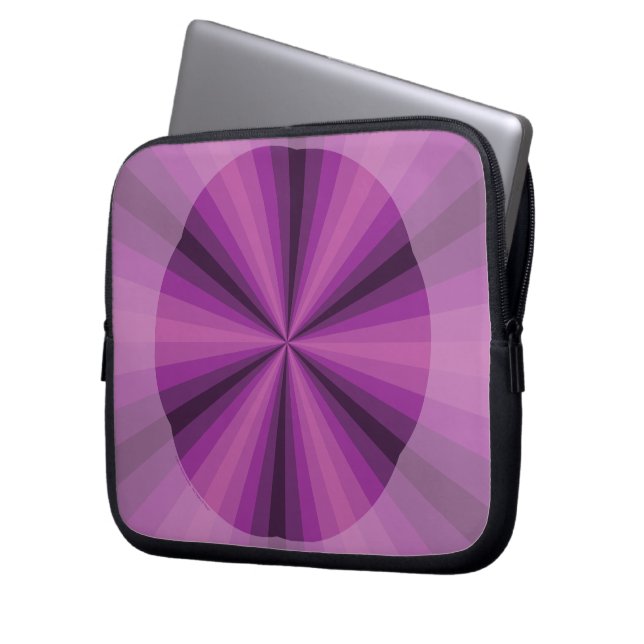 Lila Fall für optische Illusion Laptopschutzhülle (Vorderseite Links)