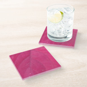 Lila Fall Leaf Glasuntersetzer