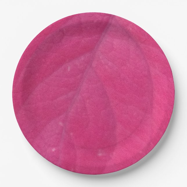 Lila Fall Leaf Pappteller (Vorderseite)