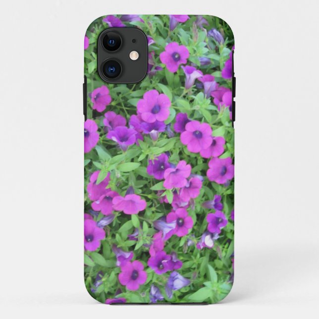 Lila Fall Petunias iPhone 5 Case-Mate iPhone Hülle (Rückseite)