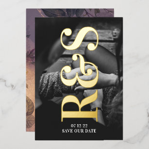 Lila Fall Save the Date Folieneinladung