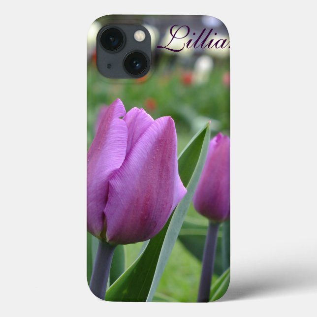 Lila Fall Tulip iPad Case-Mate iPhone Hülle (Rückseite)