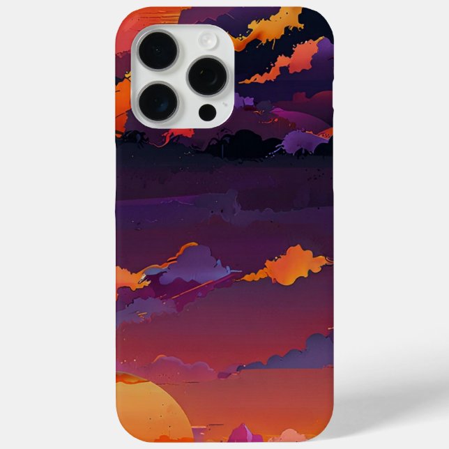 Lila Fälle von Sunset Horizon Case-Mate iPhone Hülle (Rückseite)