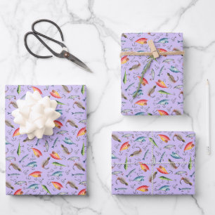 Lila Fänge Geschenkpapier Set