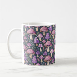 Lila Fantasy Mushroom Nattern Muster Kaffeetasse