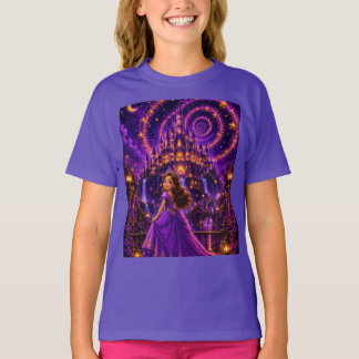 Lila Fantasy Prinzessinnen Schloss Kunst | Magisch T-Shirt