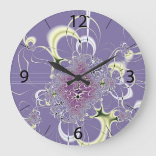 Lila Fantasy Round Wallclock - Maßgeschneidert Große Wanduhr