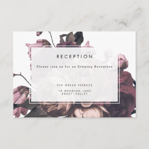 Lila Fantasy Wedding Reception Card Begleitkarte