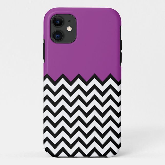 Lila Farbblock-Zickzack Muster iPhone 5 Fall Case-Mate iPhone Hülle (Rückseite)