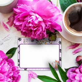 Lila Farbe mit Pfoten niedliche Kätzchen 4" x 3" Post-it Klebezettel