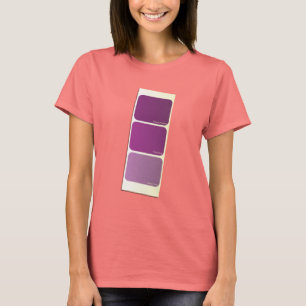Lila Farben-Beispielkarte T-Shirt