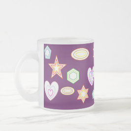 Lila-Farben-Formen-Tasse Mattglastasse