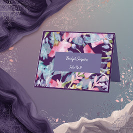 lila farbenfrohe Wildblume Hochzeitskarte Dankeskarte