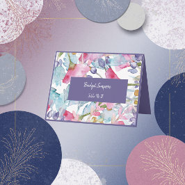 lila farbenfrohe Wildblume Hochzeitskarte Dankeskarte