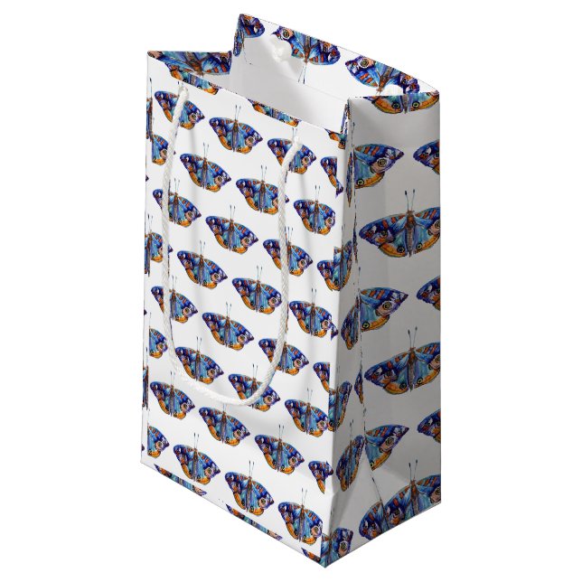 Lila Farbgebläse Kleine Geschenktüte (Vorderseite Schrägansicht)