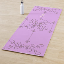 Lila Farbig Gestellter Yoga Mat